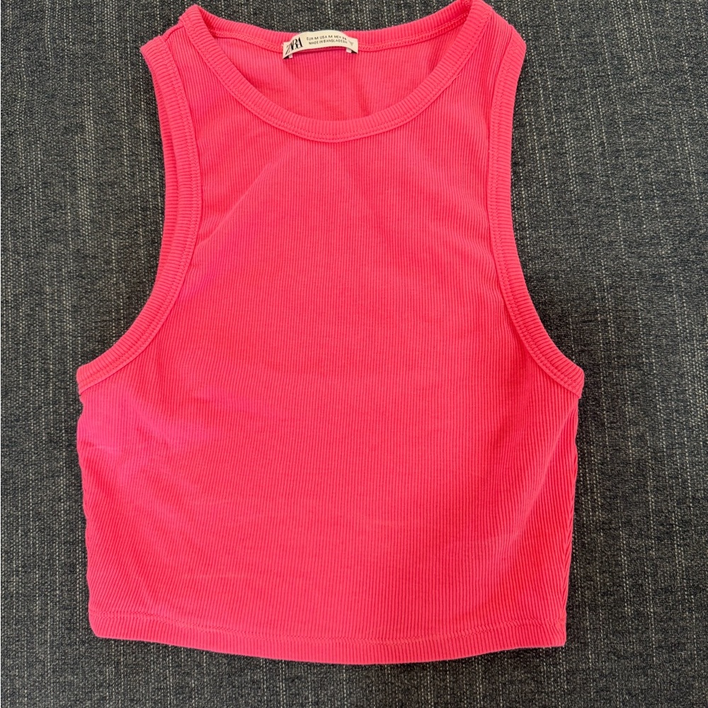 Zara Bright Pink Crop Top